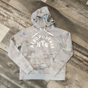 Aeropostale Gray Camo Hoodie Medium